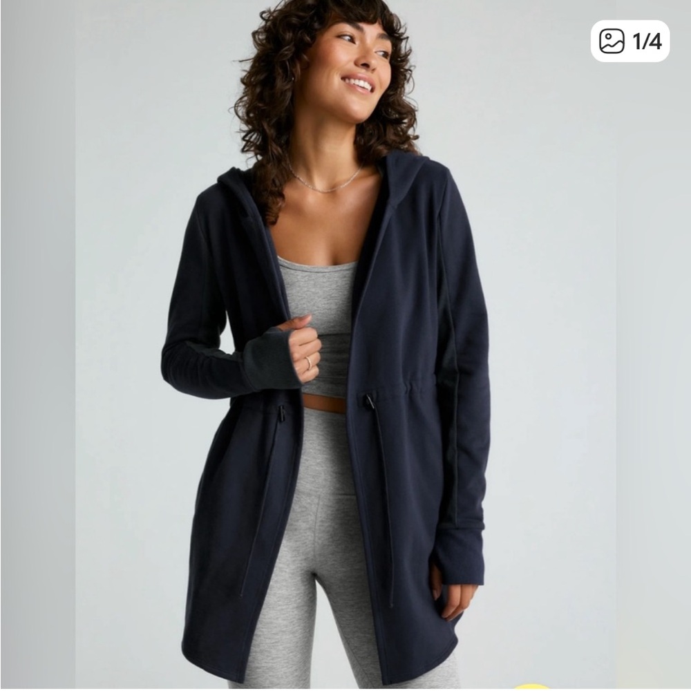 Beyond Yoga Dark Blue Fleece Jacket